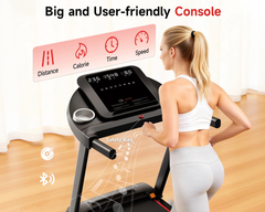 Folding Treadmill Adjustable Incline Home Fitness Machine
