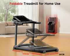 Folding Treadmill Adjustable Incline Home Fitness Machine