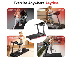 Folding Treadmill Adjustable Incline Home Fitness Machine