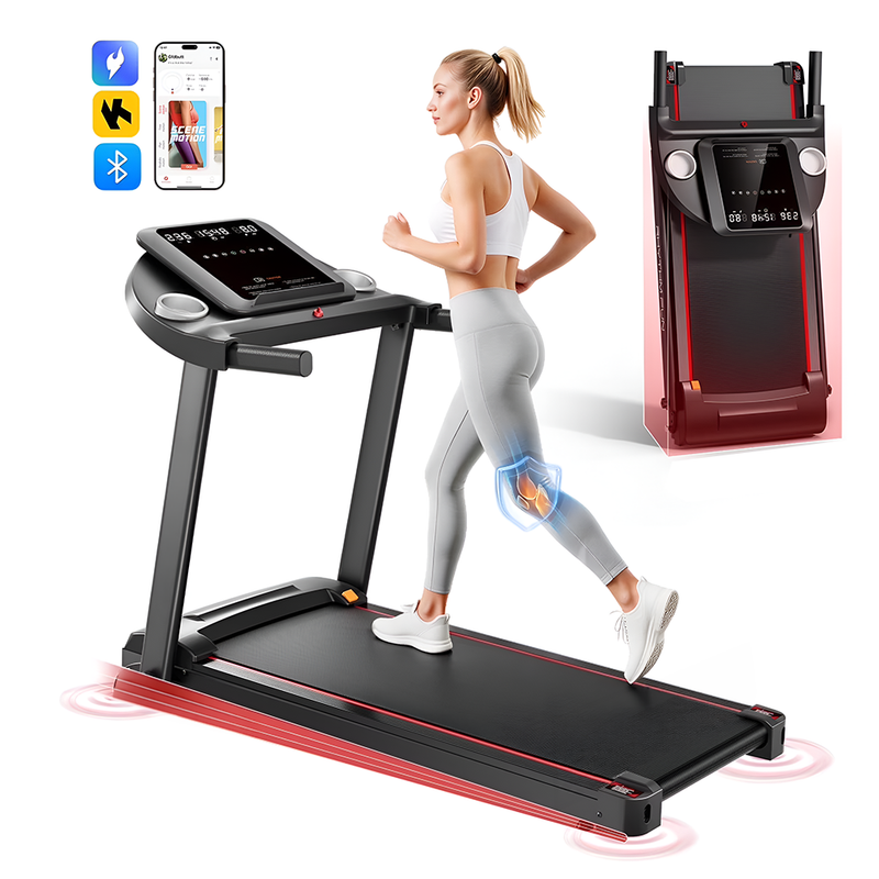 Folding Treadmill Adjustable Incline Home Fitness Machine