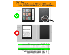 Kindle Paperwhite 12th Gen 7" 2024 Flip Case