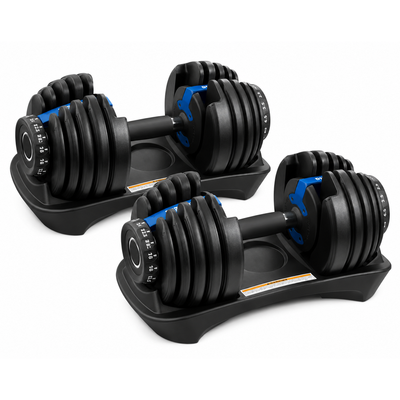 Adjustable Dumbbells 24Kg Pair