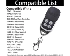 Garador GDO11 v1 GDO-11v1 GDO-11 Ero Garage Door Remote Replacement