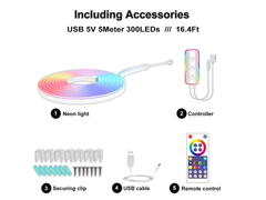 5M RGB Neon Lights Strip Lights