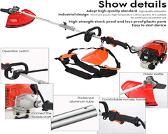 Petrol Garden Multi Tool 5 in 1 Grass Trimming and Cutting Set