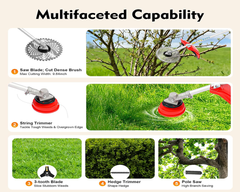 Petrol Garden Multi Tool 5 in 1 Grass Trimming and Cutting Set