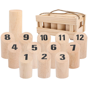 Wooden Skittle Toss Game Set
