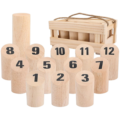 Wooden Skittle Toss Game Set