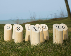 Wooden Skittle Toss Game Set