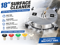 18" Pressure Washer Surface Cleaner with accessories