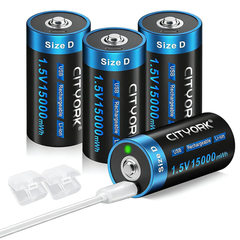 Rechargeable D Batteries 4 PCS - Rechargeable D Batteries / Rechargeable