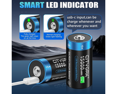 Rechargeable D Batteries 4 PCS
