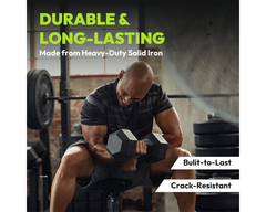 5KG Hex Dumbbells Rubber Encased Fitness Weights Pair