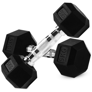 Hex Dumbbell Set 2x5kg Weights
