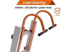 2 PCS Ladder Roof Hook with Wheel