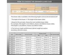 Drawer Slides Runner 14 Inch