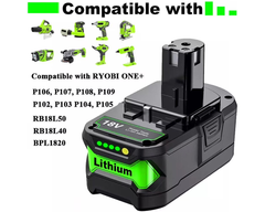 Ryobi 18V Battery 8000mAh Replacement Battery