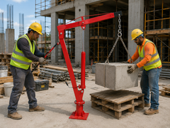 Swivel Base Hydraulic Lifting Deck Crane Floor Mounted Hoist 2000LBS