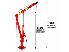 Swivel Base Hydraulic Lifting Deck Crane Floor Mounted Hoist 2000LBS