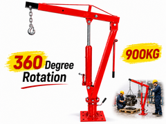 Swivel Base Hydraulic Lifting Deck Crane Floor Mounted Hoist 2000LBS