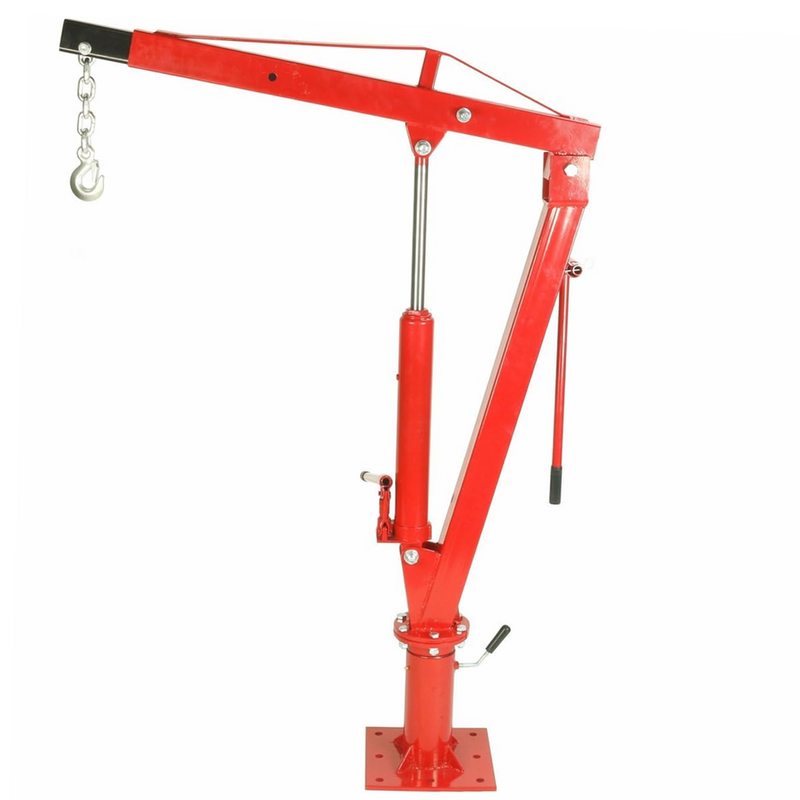 Swivel Base Hydraulic Lifting Deck Crane Floor Mounted Hoist 2000LBS