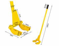 Pallet Buster Pry Wrecking Bar w/ Handle Heavy Duty Pallet Breaker