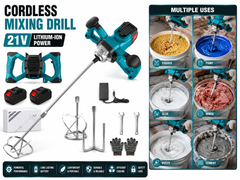 Cordless Paint Mixer Makita 21V Compatible