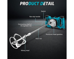 Cordless Paint Mixer Makita 21V Compatible