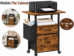2 Drawer File Cabinet Mobile Filing Cabinet