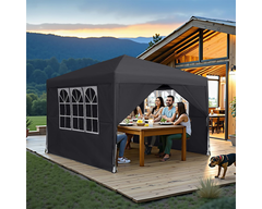 Gazebo 3X3 Outdoor Marquee Gazebos Wedding Party Camping Tent 4 Wall Panels
