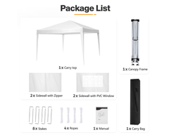 Gazebo 3X3 Outdoor Marquee Gazebos Wedding Party Camping Tent 4 Wall Panels