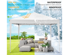 Gazebo 3X3 Outdoor Marquee Gazebos Wedding Party Camping Tent 4 Wall Panels