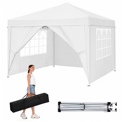 Gazebo 3X3 Outdoor Marquee Gazebos Wedding Party Camping Tent 4 Wall Panels