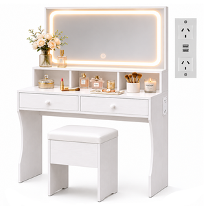 Dressing Table – 80CM Dressing Table with Mirror LED Lights