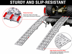 Aluminum Folding Ramps ATV Mower Loading Ramps Pair