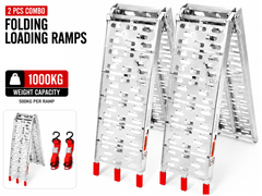 Aluminum Folding Ramps ATV Mower Loading Ramps Pair