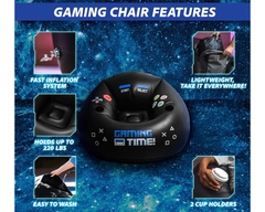 Inflatable Gaming Chair Portable Lounge Chair with Cup Holder