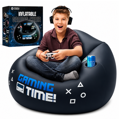 Inflatable Gaming Chair Portable Lounge Chair with Cup Holder