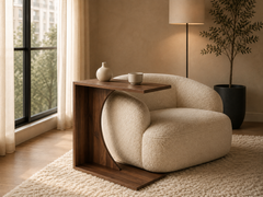 C-Shaped End Table