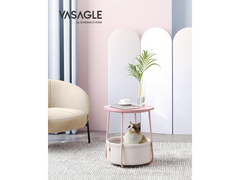 VASAGLE Side Table with Fabric Basket