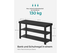 Bamboo Shoe Storage Bench