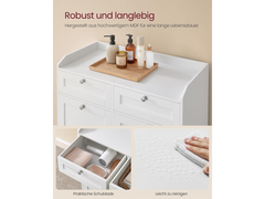 VASAGLE Bathroom Cabinet with Laundry Baskets