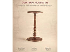 VASAGLE Round Side Table