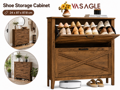 VASAGLE Shoe Storage Cabinet Organizer