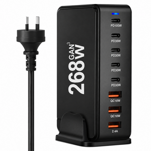 8 Port 260W USB C Charging Station GaN Fast Charging Hub