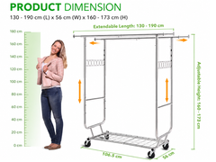 Heavy Duty Extendable Clothes Rack