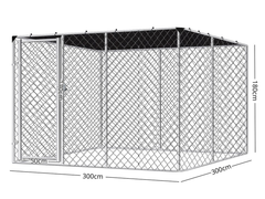 Outdoor Dog Run with Shade Sail