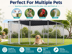 Outdoor Dog Run with Shade Sail