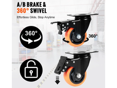 Caster Wheels Trolley Wheels 4 Pcs