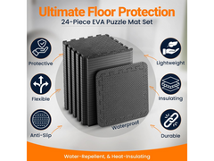 24 Pack EVA Foam Gym Interlocking Floor Puzzle Mats